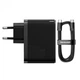 Сетевое ЗУ Baseus GaN5 Pro Fast Charger C+U 100W, Cable Type-C 1m, Black (CCGP090201) - изображение 2