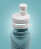 Складная силиконовая бутылка для воды Синяя 600 мл - изображение 3