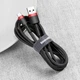 Кабель Baseus Cafule USB - Type-C 3 A 1m Black-Red CATKLF-B91 - изображение 1