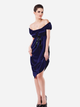 Erotyczny peniuar DKaren Plus Size Slip Anabel 4XL Navy Blue (5903251415324) - obraz 1