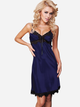 Erotyczny peniuar DKaren Plus Size Slip Viola 9XL Navy Blue (5903251420540) - obraz 1