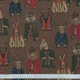 Ткань жаккард энималс зверушки цветные фон коричневый (280см 336г/м² пог.м) (148974) - изображение 2