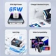 Зарядний пристрій Usams GaN 65W Швидка зарядка PD3.0, QC3.0 USB + 2 Type-C Адаптер для заряджання Блок живлення для телефону блакитний 1103 - зображення 3