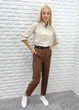 Класичні жіночі укорочені брюки Fashion 46 шоколадний - зображення 1