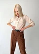 Класичні жіночі укорочені брюки Fashion 46 шоколадний - зображення 2