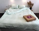 Постельное белье LARA сатин-страйп LUX light green d13179е180 с простынью на резинке 180х200х25 евро - изображение 1