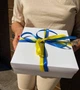 Подарочный набор подростковых носков с патриотическими рисунками надписями 36-41 6 пар длинные демисезонные черно-белые - изображение 9