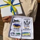 Подарочный комплект подростковых носков с патриотическими рисунками надписями 36-41 на 6 пар высокие демисезонные белые - изображение 2