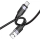 Кабель для заряджання та передачі даних Borofone BU35 USB на USB-C струм до 3A 1.2м, OD6мм товстий кабель, міцна текстура, унікальний стиль Black - зображення 2