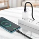 Кабель для заряджання та передачі даних Borofone BU35 USB на USB-C струм до 3A 1.2м, OD6мм товстий кабель, міцна текстура, унікальний стиль Black - зображення 4
