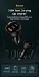 Автомобільний зарядний пристрій Baseus Superme Digital Display PPS Dual Quick Charger Car Charger 100 W Black (CCZX-01) - изображение 9