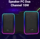 Комп'ютерні колонки Kisonli X21 Bluetooth, 20W, USB, RGB light, Black - зображення 3