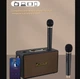 Портативна колонка ретро для караоке Kisonli G101 Bluetooth 2400mAh 30Вт, 2 мікрофони, Black - зображення 4