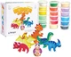 Zestaw masy plastycznej BERGER Kids Clay DINOZAURY 18 pojemniczkow 270 g (8596165040323) - obraz 1
