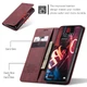 Чохол книжка з магнітом Xiaomi Redmi Note 12 Pro 5G CaseMe Wine (33841-42) - зображення 3