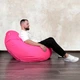 Кресло мешок груша Овал Coolki Оксфорд 600ДПУ XXL 130x90 Розовый - изображение 5