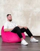 Кресло мешок груша Овал Coolki Велюр антикоготь XL 105x85 Розовый - изображение 1