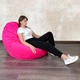 Кресло мешок груша Овал Coolki Велюр антикоготь XXL 130x90 Розовый - изображение 3