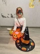 Шляпа ведьмы с летучими мышами и тыквами и сумочка для сладостей на Хэллоуин для взрослых и детей 318214073 - изображение 2