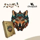 Пазл Ukropchik деревянный племенный волк size - M в коробке с набором-рамкой (Tribal Wolf A4) - изображение 5