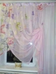 Кухонная занавеска Фая розовая бабочки левая 1,7 * 2,8 м - изображение 3