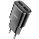 Мережевий зарядний пристрій HOCO C88A + кабель USB – Micro USB Star Round Dual Port Charger Set 2USB 2.4A Black - зображення 7