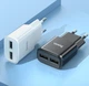 Сетевое зарядное устройство Hoco C88A Star Round Dual Port Charger 2USB 2.4A Black - изображение 6