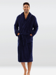 Халат чоловічий махровий DKaren Male Housecoat 130 M Navy Blue (5907809934893) - зображення 1