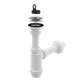 Сифон для умывальника ALCAPLAST DN32 бутылочный c решёткой из нержавейки DN63 A411 - изображение 1
