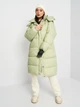 Пуховик зимний длинный женский 4F Down Jacket F238 4FAW23TDJAF238-42S S Зеленая (5904698478910) - изображение 3