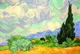 Puzzle Piatnik Pole pszenicy z cyprysami Vincent van Gogh 1000 elementów (9001890539145) - obraz 2