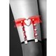Гартер на ногу Bijoux Pour Toi - WITH HEART AND SPIKES Red, сексуальная подвязка с сердечком - изображение 2