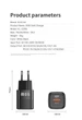 20W швидка зарядка Compact 2USB Pd Type-c Kuulaa зарядний пристрій для Apple, Iphone, Xiaomi, Samsung білий - зображення 11