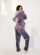 Тёплый женский костюм-пижама для дома 1000454 2XL-3XL (56-58) Серый - изображение 3