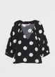 Блуза H&M 34 Черный 0830667_бел.горох_04 - изображение 1