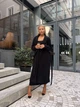 Женское пальто на запах средней длины Le'Katrin 574-1L Черный - изображение 1