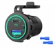 Врезная USB розетка QC 3.0+PD Type-C 65W авто зарядка для лептопов Зеленый - изображение 1