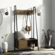 Дизайнерская Напольная вешалка в стиле Loft Design 100x40x160h Черный/Дерево ATL380 - изображение 5