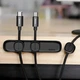 Магнітний органайзер тримач для проводів Baseus Peas Cable Clip Black - зображення 3