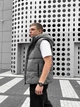 Мужской стеганый пуховой жилет (безрукавка) с капюшоном Reload - Soft XXL серый - изображение 3