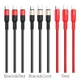 Кабель HOCO X26 Xpress one pull three charging cable iP+Micro+Type-C Black+Red (6957531080282) - изображение 5