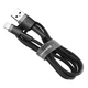 Кабель Baseus Cafule Cable USB For Lightning 2.4A 0.5m Gray+Black (CALKLF-AG1) - изображение 1