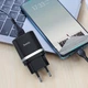 Мережевий зарядний пристрій з кабелем HOCO C12Q Smart QC3.0 charger set(Type-C) 18W Black (6931474716293) - зображення 3