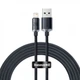 Кабель Baseus Crystal Shine Series Fast Charging Data Cable USB to iP 2.4A 2m Black (CAJY000101) - изображение 2