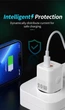 Зарядний пристрій KUULAA PD 20W GaN USB Type-C Швидка зарядка QC3.0+PD3.0 для Apple iPhone, iPad, Samsung, Xiaomi White (69001504) - зображення 8