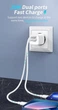 Зарядний пристрій KUULAA PD 20W GaN USB Type-C Швидка зарядка QC3.0+PD3.0 для Apple iPhone, iPad, Samsung, Xiaomi White (69001504) - зображення 4