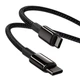 Кабель USB Type-C > USB Type-C Baseus Tungsten Gold Fast Charging Data Cable 100W 1.0m (CATWJ-01) Black - зображення 7