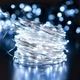 Светодиодная гирлянда роса нить 10 м на батарейках от USB для дома 100 LED, Белый - изображение 2