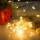 Светодиодная гирлянда роса нить 10 м на батарейках от USB для дома 100 LED, Теплый белый (205281) - изображение 6