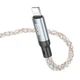 Кабель HOCO с подсветкой Lightning Shine charging data cable U112 |1m, 2.4A| Grey - изображение 2